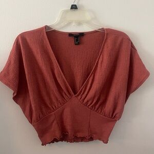 Pinkish, orange cropped T-shirt